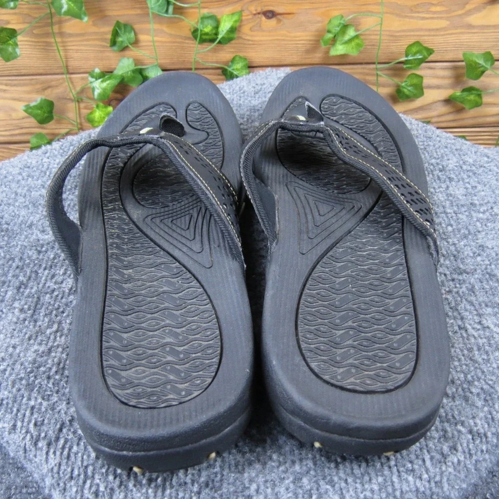 Hobibear Men's Black‎ Synthetic Flip Flops Size 46 Comfort Outdoor Sandals